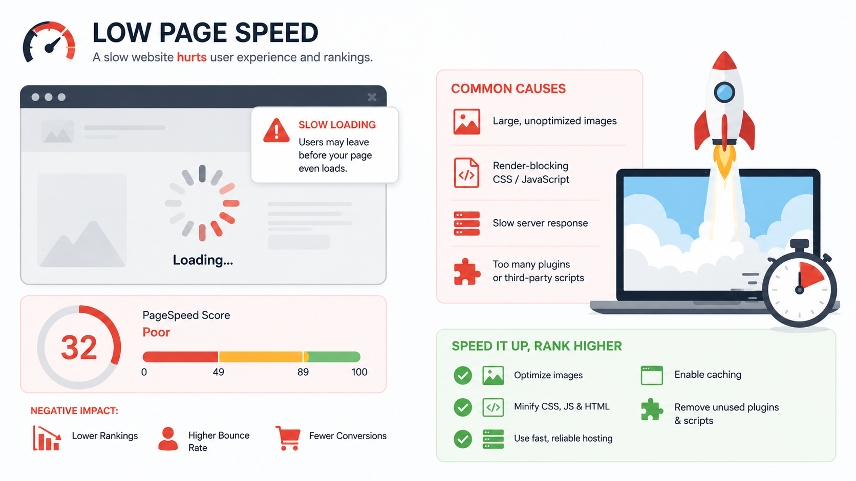 low Page Speed illustrative image