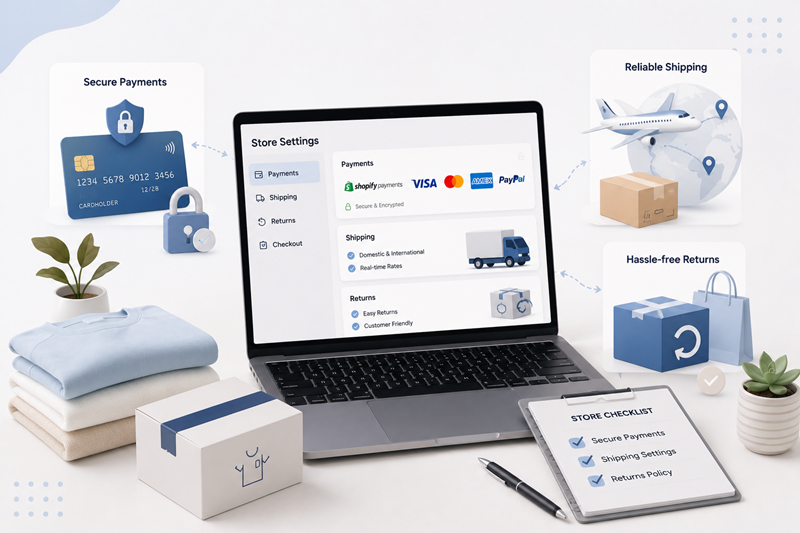 Set Up Secure Payments, Shipping, and Returns