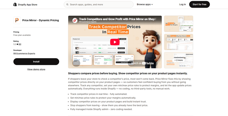 Best Shopify Dynamic App - Pricemirror