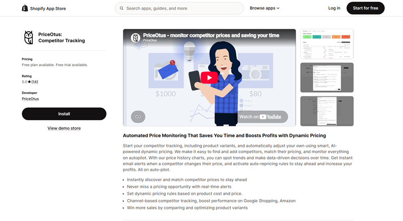 PriceOtus Shopify App