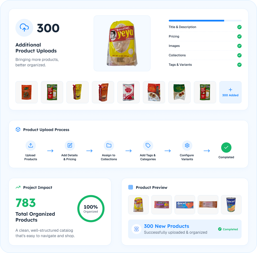 3. 300 Additional Product Uploads 300 Additional product